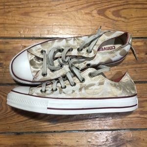 Metallic Brocade Converse Chucks 8.5